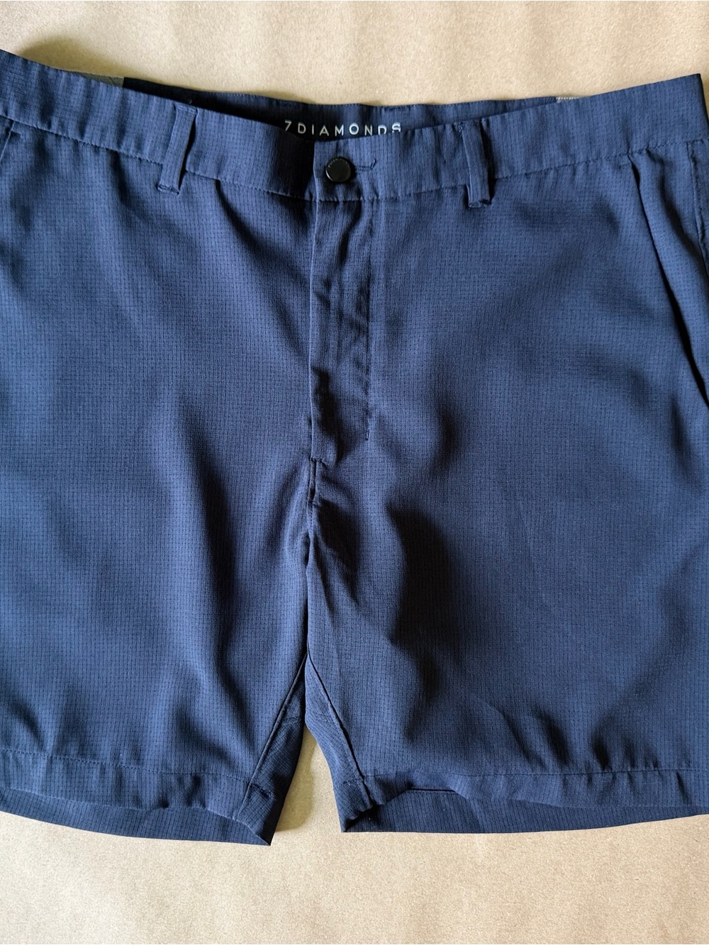 7 Diamonds Navy Flat Front Performance Shorts